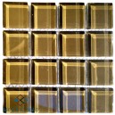 Crystal Glass COFFEE BEAN 23x23mm Tile Size, Swatch 100x100mm