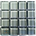Crystal Glass SOFT GREY 23x23mm Tile Size, Swatch 100x100mm