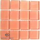 Crystal Glass TEA ROSE 25x25mm Tile Size, Swatch 107x107mm