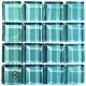 Crystal Glass TURQUOISE 23x23mm Tile Size, Swatch 100x100mm