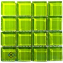Crystal Glass EVERGREEN  23x23mm  Tile Size, Swatch 100x100mm