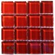 Crystal Glass CARDINAL RED 23x23mm Tile Size, Swatch 100x100mm  