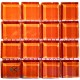 Crystal Glass RUST  23x23mm Tile Size, Swatch 100x100mm