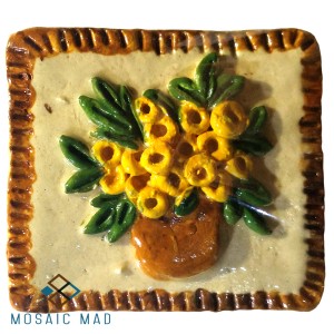 3D VASE with YELLOW FLOWERS﻿