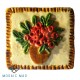 Mosaic Insert: Ceramic 3D Tile - VASE with RED FLOWERS