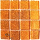 Glitter ORANGE 25X25mm Tile Size, Swatch 107x107mm