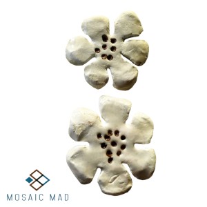 Flowers : Flat White Ceramic Insert Set (2)