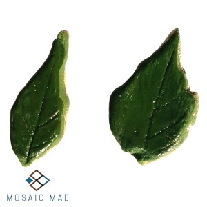 Leaves Medium - Dark Green Ceramic Insert Set (2)