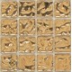 Metallic Crystal Glass REEF GOLD 23x23mm Tile Size, Swatch 100x100mm