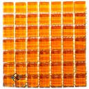 Crystal Glass ORANGE 12x12mm Tile Size, Swatch 95x95mm
