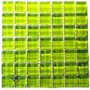 Crystal Glass LIME GREEN 12x12mm Tile Size, Swatch 95x95mm