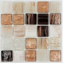 Brown, Copper, White with GOLD FLECK