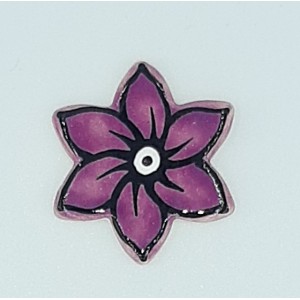 STAR FLOWER - MAUVE Medium Ceramic Glazed Insert