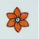 Mosaic Ceramic  Insert Set: Flower Medium Set (2) - Star Flower Orange