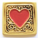 HEART - PINK NO FRAME Ceramic Stamp Deco Tile