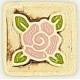 ROSE - PINK NO FRAME Ceramic Glazed Stamp Deco Tile