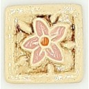 STAR FLOWER - PINK Ceramic Glazed Stamp Deco Tile