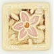 STAR FLOWER - PINK Ceramic Glazed Stamp Deco Tile