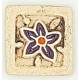 STAR FLOWER - PURPLE Ceramic Glazed Stamp Deco Tile