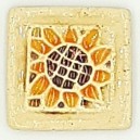 SUNFLOWER ﻿Ceramic Glazed Stamp Deco Tile