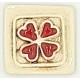 CLOVER - RED NO FRAME Ceramic Glazed Stamp Deco Tile