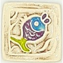 FISH Ceramic Glazed Stamp Deco Tile