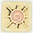 SWIRL - PINK Ceramic Stamp Deco Tile