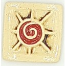 SWIRL - RED Ceramic Stamp Deco Tile