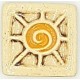 SWIRL - YELLOW Ceramic Stamp Deco Tile 
