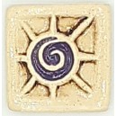 SWIRL - PURPLE Ceramic Stamp Deco Tile