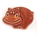 Hippo : Brown Ceramic Glazed Insert