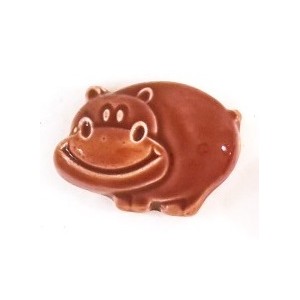 Hippo : Brown Ceramic Glazed Insert