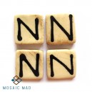 Medium Ceramic Letter Stone Tile -A