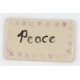 PEACE with LILAC Border Glazed Ceramic Tile