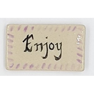 ENJOY with LILAC Border Glazed Ceramic Tile