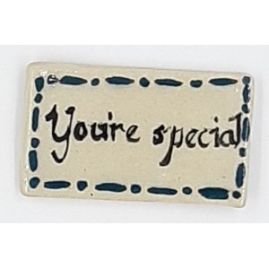 YOU'RE SPECIAL with GREEN Border Glazed Ceramic Tile