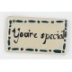 YOU'RE SPECIAL with GREEN Border Glazed Ceramic Tile