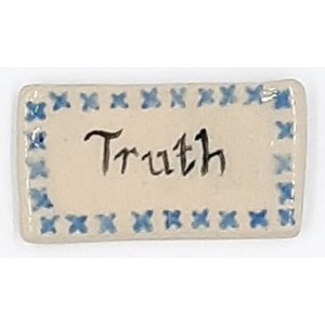 TRUTH with BLUE Border Glazed Ceramic Tile