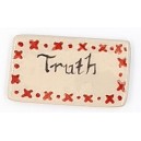 TRUTH with RED Border Glazed Ceramic Tile