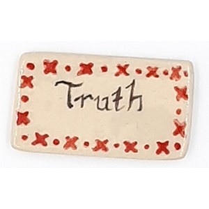 TRUTH with RED Border Glazed Ceramic Tile