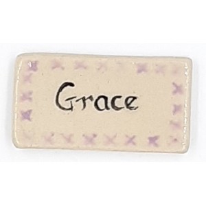GRACE with PINK Border Glazed Ceramic Tile