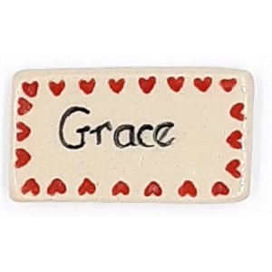 GRACE with RED Border Glazed Ceramic Tile