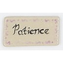 PATIENCE with LILAC Border Glazed Ceramic Tile