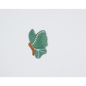 Butterfly : Green with White Dots (Left Facing)
