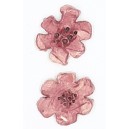 Flowers : Flat Pink Ceramic Insert Set (2)﻿