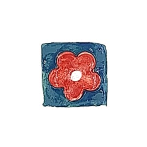 Flower : Teal Green/Red 3D