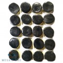 Mosaic Insert Set: Ceramic Small Round Tiles (20) - Chestnut Brown