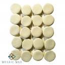 Mosaic Insert Set: Ceramic Small Round Tiles (20) - White