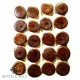Mosaic Insert Set: Ceramic Small Round Tiles (20) - Chestnut Brown