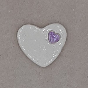 HEART : LILAC/WHITE